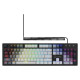 Lorgar Azar 514, Wired mechanical gaming keyboard, RGB backlight, 1680000 colour variations, 18 modes, keys number: 104, 50M clicks, linear dream switches, spring cable up to 3.4m, ABS plastic+metal, magnetic cover, 450*136*39mm, 1.17kg, white, EN layout