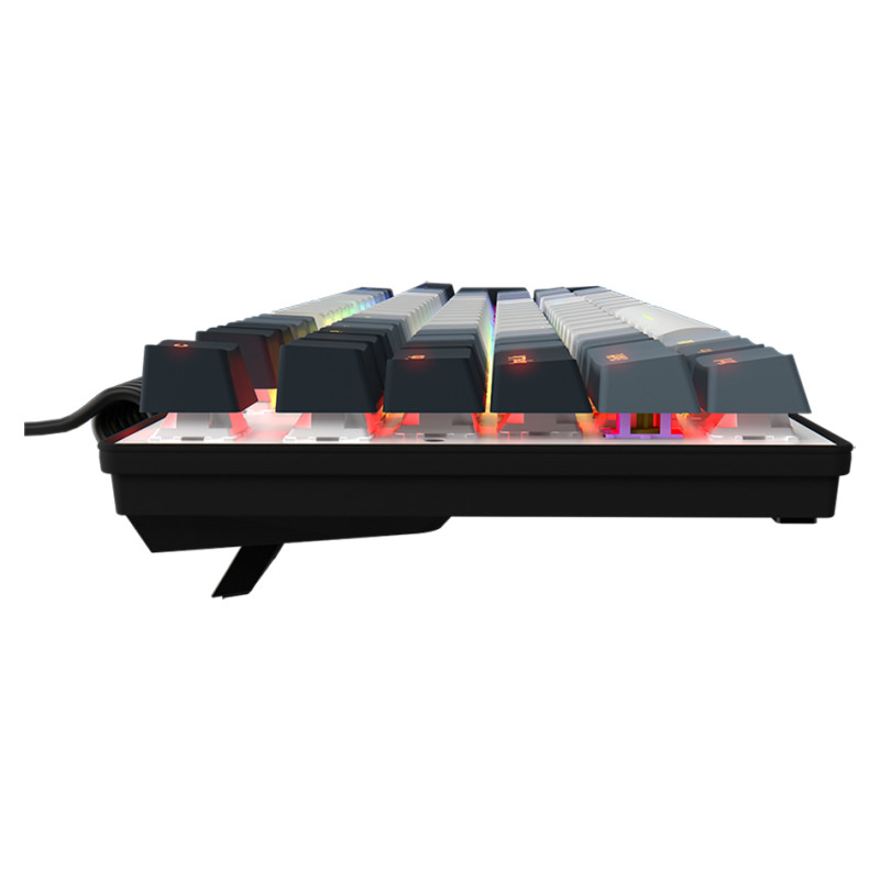 Lorgar Azar 514, Wired mechanical gaming keyboard, RGB backlight, 1680000 colour variations, 18 modes, keys number: 104, 50M clicks, linear dream switches, spring cable up to 3.4m, ABS plastic+metal, magnetic cover, 450*136*39mm, 1.17kg, white, EN layout