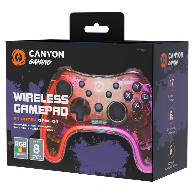 Canyon gamepad Brighter GPW-04 Dongle Wireless Crystal