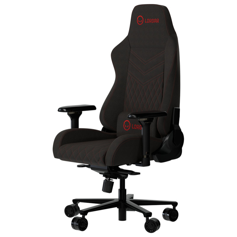 Lorgar Ace 422, Gaming chair, Anti-stain durable fabric, 1.8 mm metal frame, multiblock mechanism, 4D armrests, 5 Star aluminium base, Class-4 gas lift, 75mm PU casters, Black + red
