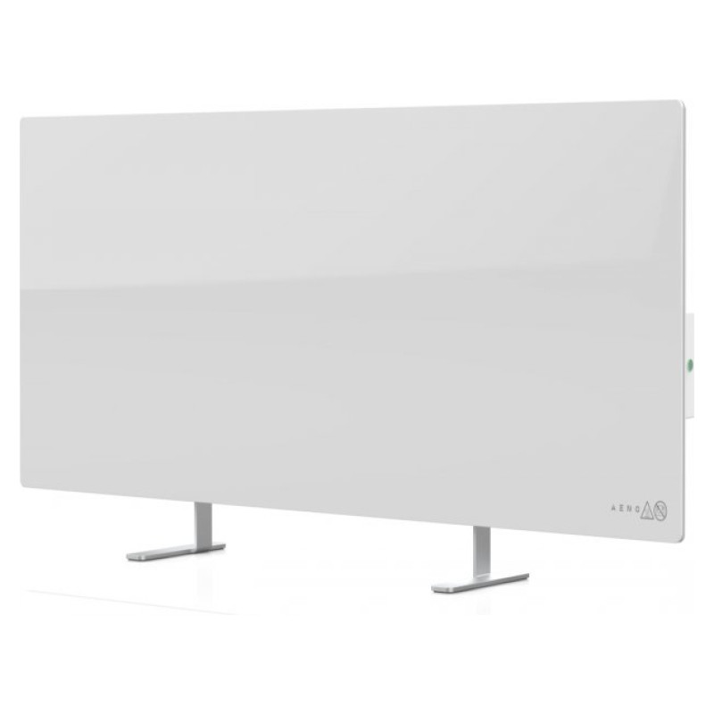 Aeno Premium Eco Smart Heater, 700W, Tempered glass, Infrared+convection heating type, Plug type: Europe (E/F type), WHITE