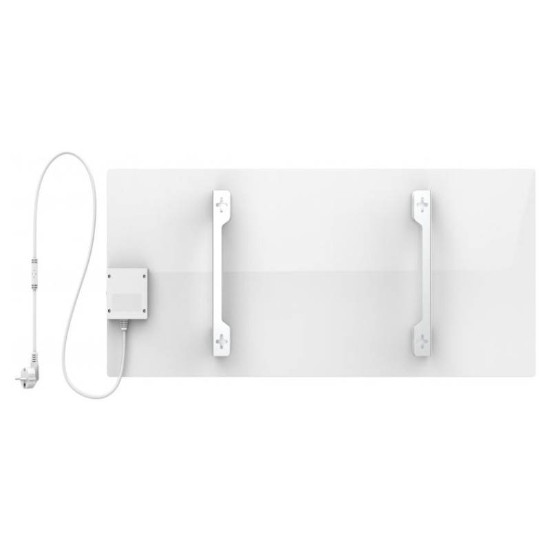 Aeno Premium Eco Smart Heater, 700W, Tempered glass, Infrared+convection heating type, Plug type: Europe (E/F type), WHITE