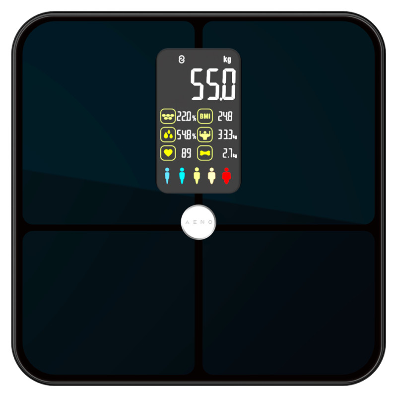 Aeno Smart Body scales BS2S, 16 body metrics, up to 180kg, colorful display