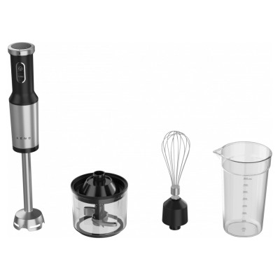 Aeno Hand Blender, 1200W in CB, Black, Tiger Teeth Cutter, Whisk, Food Processor, Cup