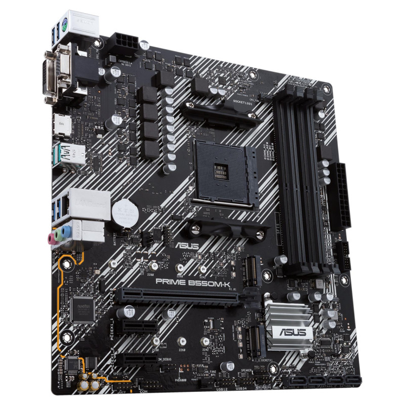 Asus Mainboard|ASUS|AMD B550|SAM4|MicroATX|2xPCI-Express 3.0 1x|2xM.2|1xPCI-Express 4.0 16x|Memory DDR4|Memory slots 4|1x15pin D-sub|1xDVI|1xHDMI|6xUSB 3.2|1xPS/2|1xRJ45|3xAudio port|PRIMEB550M-K