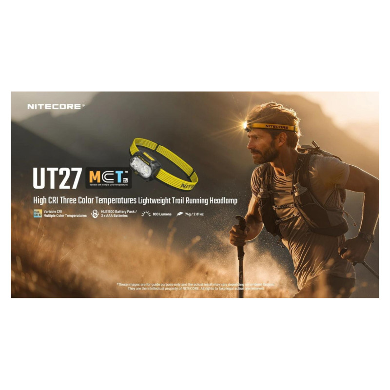 Nitecore HEADLAMP UT SERIES 800LUMENS/UT27 MCT NITECORE