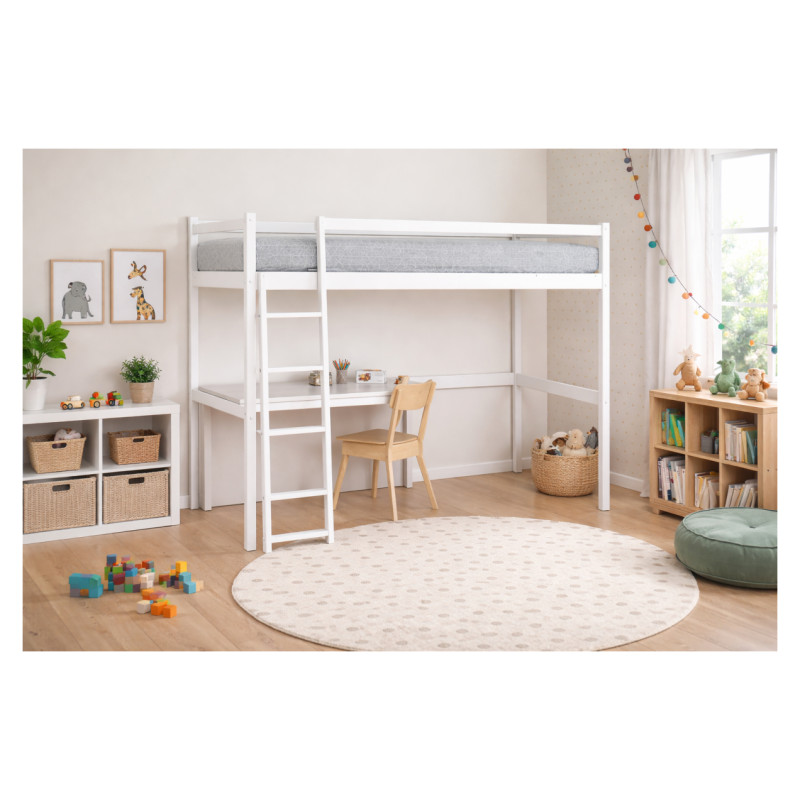 Emis Bērnu gulta "SkyLoft" 90x200 / Balts