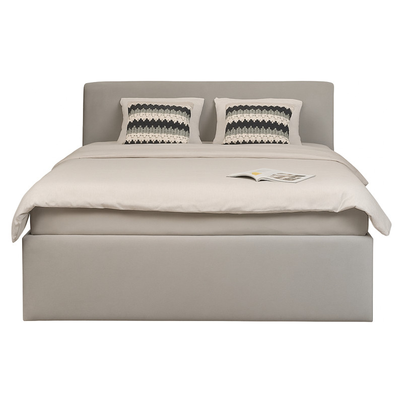 Emis Sleeping Gulta "Anne" 200x200 / Gai&scaron;i pelēka / Ar veļas kasti