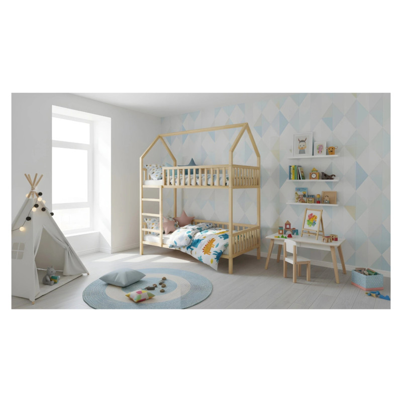 Emis Montessori Duo 70x160 / Pelēks (RAL 7040) / Jā