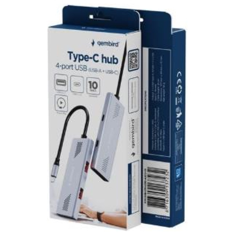 Gembird I/O HUB USB-C 4PORT/UHB-CM-U310-A2C2-01 GEMBIRD