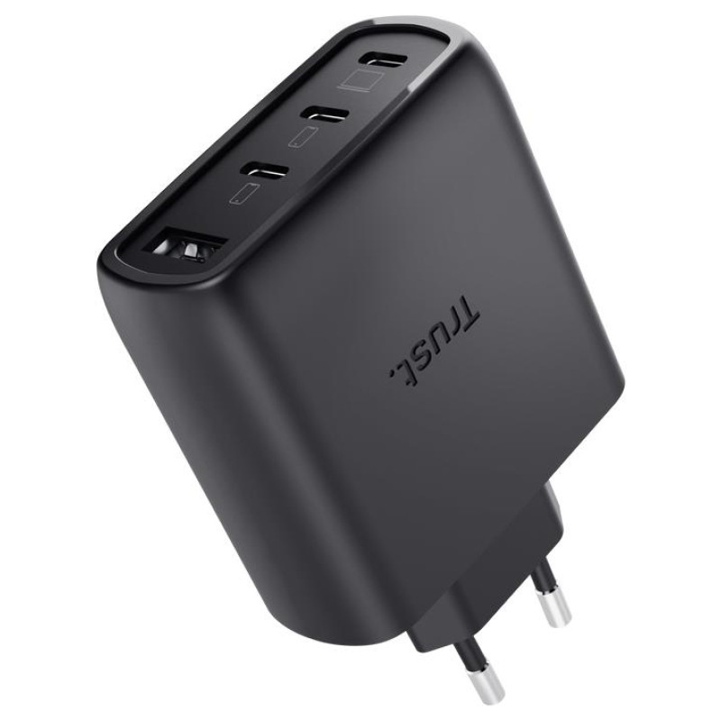Trust MOBILE CHARGER WALL MAXO 65W/4-PORT GAN BLACK 26067 TRUST