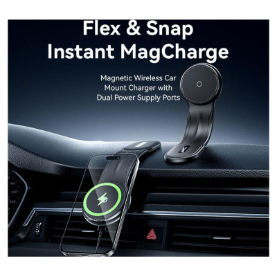 Vention MOBILE CHARGER CAR MAGNETIC/WRL BLACK KSJB0 VENTION