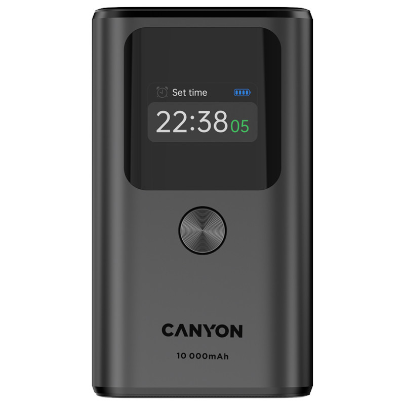 Canyon power bank OnPower 130 TFT 10000 mAh PD30W Dark Grey