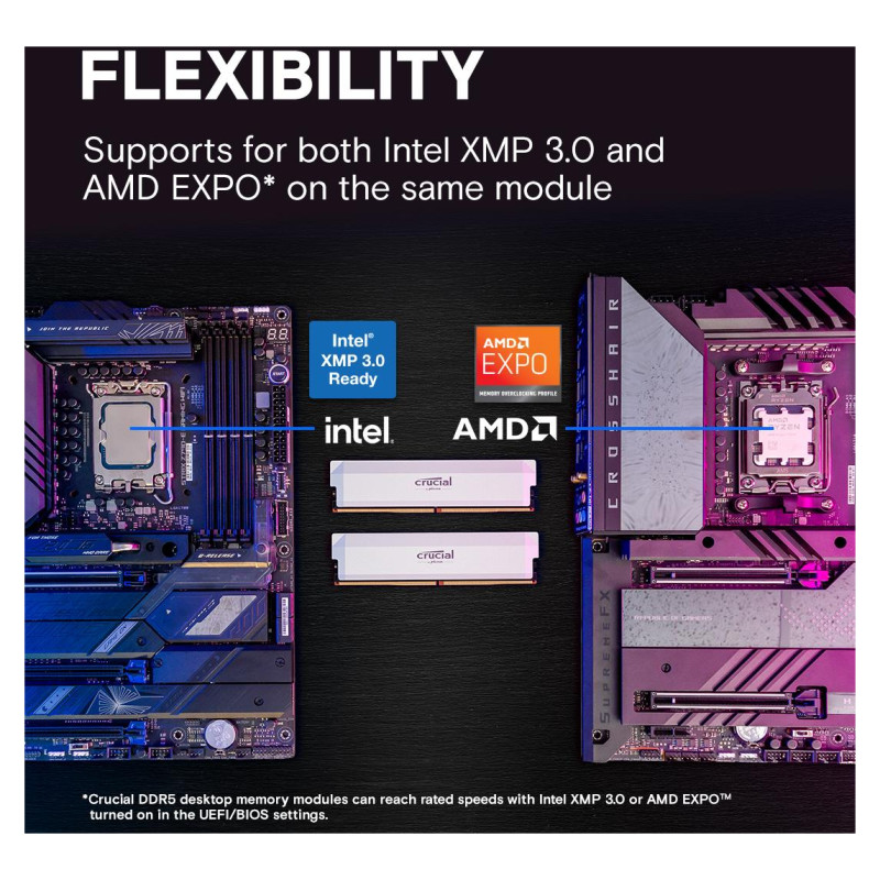 Crucial MEMORY DIMM PRO 32GB DDR5-6000/KIT2 CP2K16G60C36U5W CRUCIAL