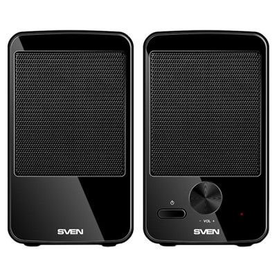 Sven 312 USB-powered (2x2W); Front power button and the volume control