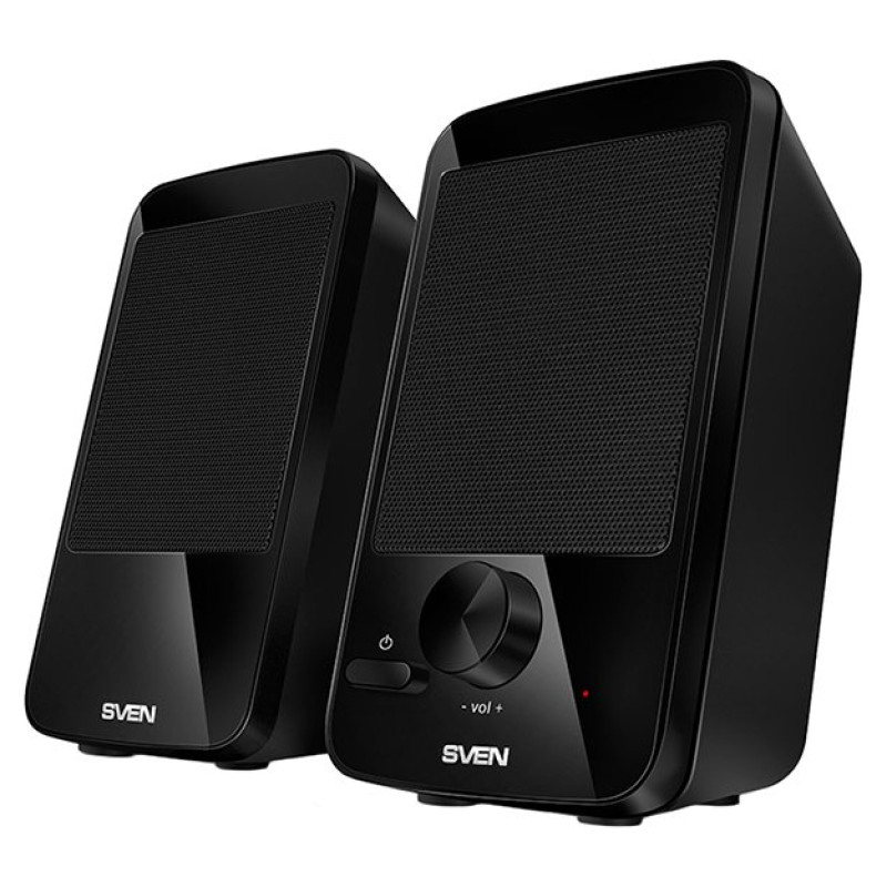 Sven 312 USB-powered (2x2W); Front power button and the volume control