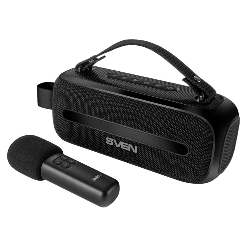Sven Speaker SVEN PS-255, black (12W, Bluetooth, FM, USB, karaoke mic, 3600mAh)