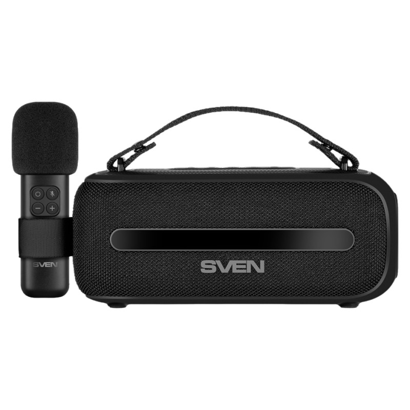 Sven Speaker SVEN PS-255, black (12W, Bluetooth, FM, USB, karaoke mic, 3600mAh)