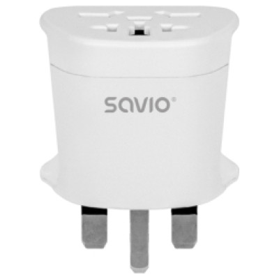 Savio Strāvas adapteris SAVIO Travel adapter Global socket &ndash; UK plug 10A