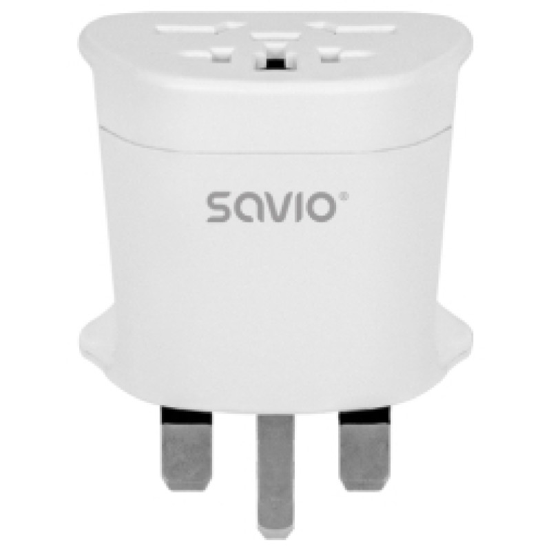 Savio Strāvas adapteris SAVIO Travel adapter Global socket &ndash; UK plug 10A