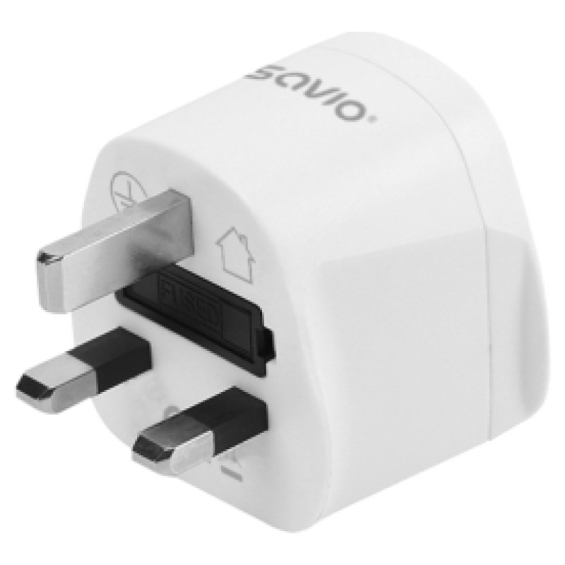 Savio Strāvas adapteris SAVIO Travel adapter Global socket &ndash; UK plug 10A