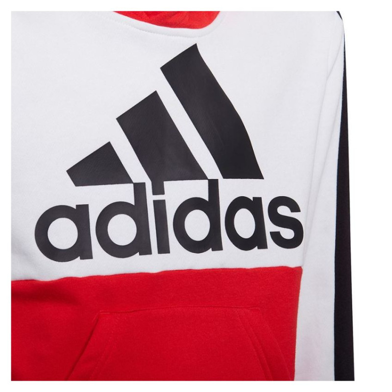 Adidas Colorblock Fleece Hoodie Jr HC5657 sweatshirt (128cm)