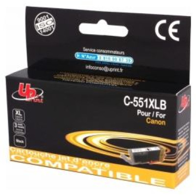 Uprint Tintes kārtridžs UPrint Canon CLI-551XLBK Black