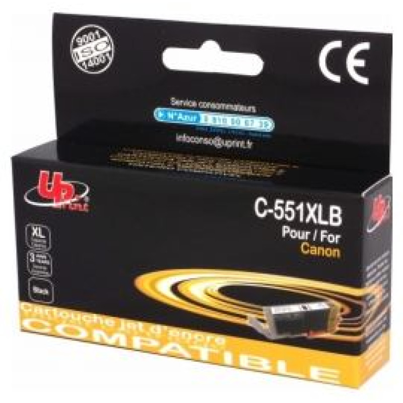 Uprint Tintes kārtridžs UPrint Canon CLI-551XLBK Black
