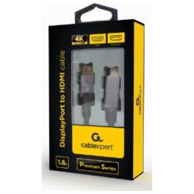 Gembird Premium Series DisplayPort Male - HDMI Male 4K 1.8