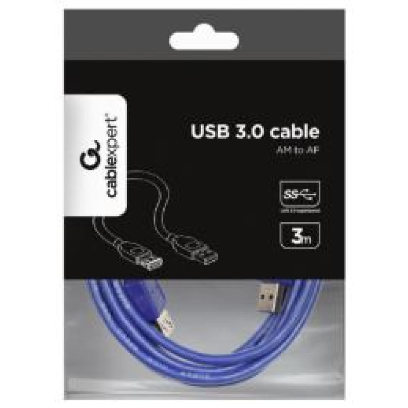 Gembird USB Male - USB Female Super speed 3m Blue