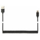 Gembird Kabelis Gembird USB Male - USB Type C Male Coiled 0.6m Black