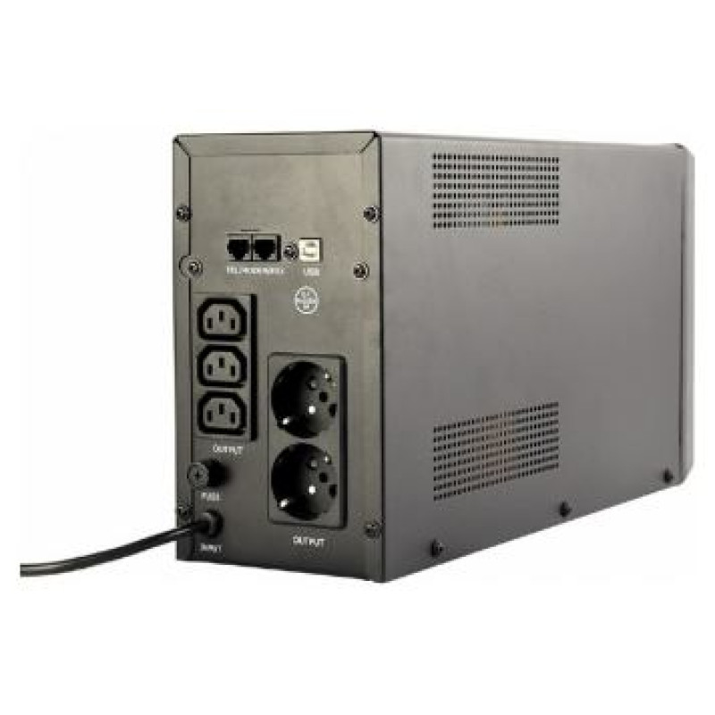 Energenie Nepārtrauktās baro&scaron;anas bloks Energenie UPS With USB and LCD Display 2000 VA Black