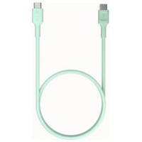 Green Cell Kabelis Green Cell PowerFlex Fast Charging USB Type-C Male - USB Type-C Male 100W Mint Green 0.3m
