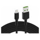 Green Cell GC Ray USB Male - Lightning Male Fast Charging with LED Diode 2m