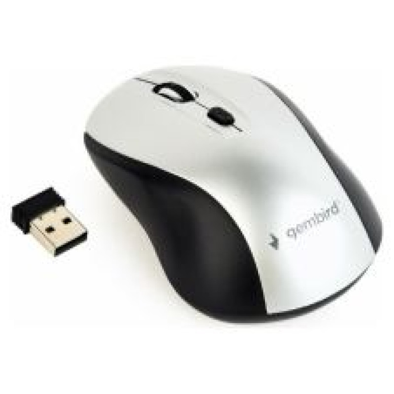 Gembird MUSW-4B-02-BS Wireless Black/Silver