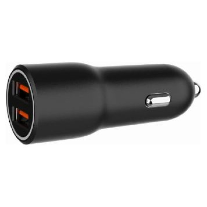 Gembird Auto lādētājs Gembird USB Type-C + USB Type-A Black