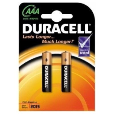 Duracell Baterijas Duracell AAA Alkaline 2pack