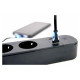 Gembird Viedā Rozete Gembird Smart Power Strip with USB Charger 4 Sockets Black