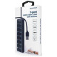Gembird USB Centrmezgls Gembird USB 3.1 Powered 7-port Hub with Switches Black
