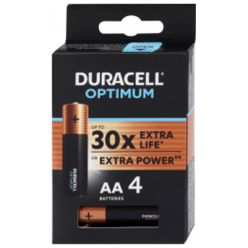 Duracell Optimum AA Alkaline 4pack