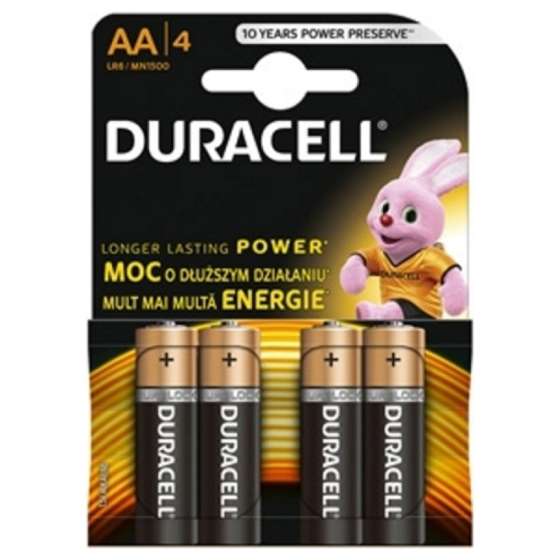 Duracell MN 1500 Basic AA (LR6) Blistera iepakojumā 4gb.