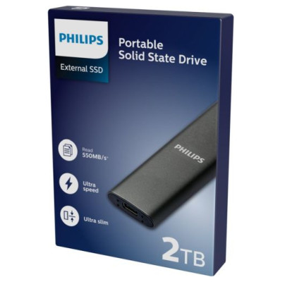 Philips External SSD 2TB Ultra speed Space grey