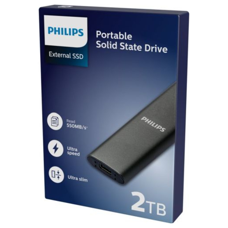 Philips External SSD 2TB Ultra speed Space grey