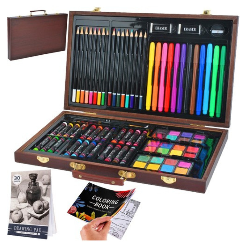 Blackmoon (6072) Mākslas komplekts glezno&scaron;anai 81 gab + čemodāns