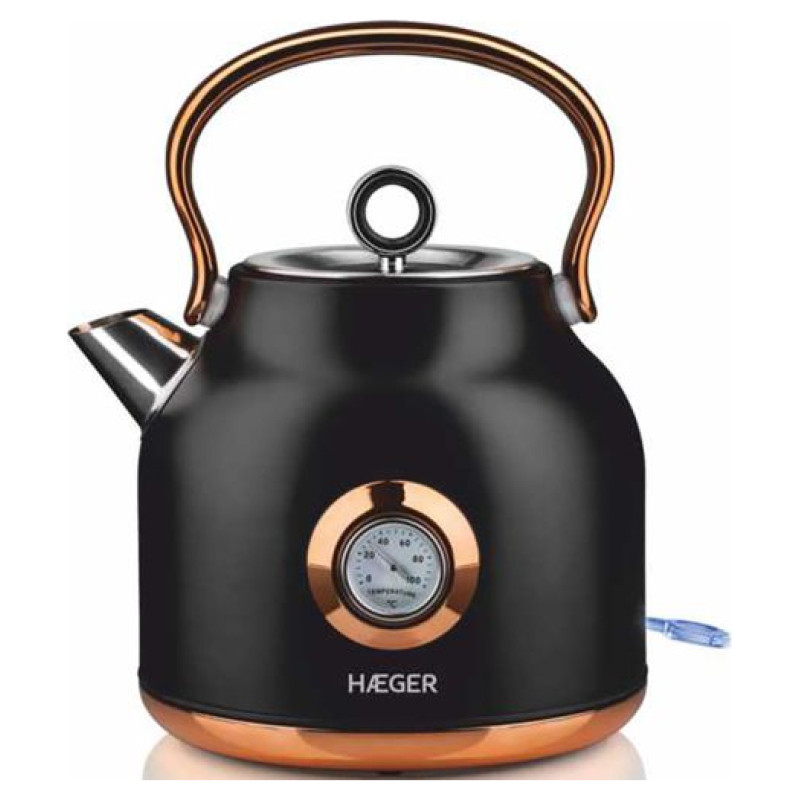 Haeger EK-22B.024A Art Deco Elektriskā tējkanna ar termometru 1.7L 2200W