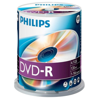 Philips DVD-R 4.7GB CAKE BOX 100