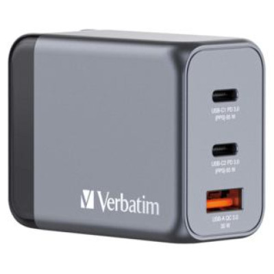Verbatim Lādētājs Verbatim Wall Charger 65W Grey