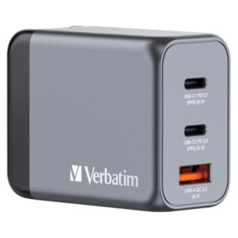Verbatim Lādētājs Verbatim Wall Charger 65W Grey