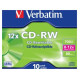Verbatim Matricas CD-RW SERL Verbatim 700MB 10x-12x 10 Pack Jewel