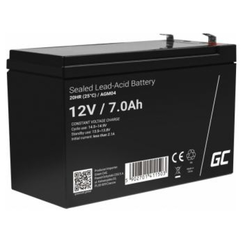 Green Cell Akumulators Green Cell AGM 12V 7Ah VRLA Battery